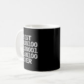 Papa ooit in binaire code software ingenieur vader koffiemok (Voorkant links)