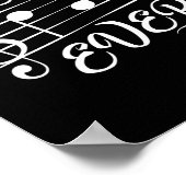 Papa ooit Muzieknoten muzikant vaders dag Poster (Hoek)