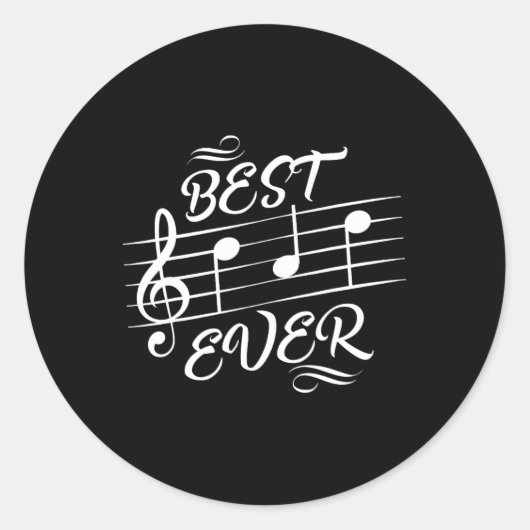 Papa ooit Muzieknoten muzikant vaders dag Ronde Sticker (Voorkant)