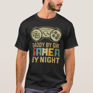 Papa op dag gamer bij nacht grappige papa speelt m t-shirt