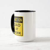 Papa op de Mok van de werkkoffie (Voorkant links)