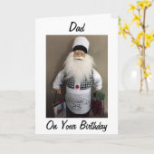 PAPA OP JE VERJAARDAG ZULLEN WE KOKEN (SANTA CHEF) KAART (Gele Bloem)