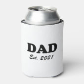 Papa op maat gemaakte datum Persoonlijke leuke leu Blikjeskoeler (Blikje Voorkant)