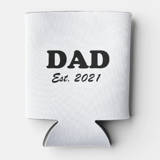 Papa op maat gemaakte datum Persoonlijke leuke leu Blikjeskoeler (Voorkant)