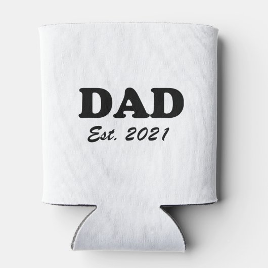 Papa op maat gemaakte datum Persoonlijke leuke leu Blikjeskoeler (Achterkant)