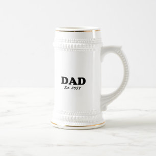 Papa op maat vastgestelde datum moderne typografie bierpul