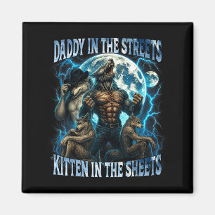 Papa Op Straat Kitten Op De Lakens Grappige Al Magneet
