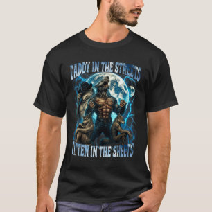 Papa Op Straat Kitten Op De Lakens Grappige Al T-shirt
