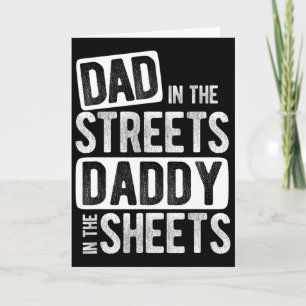 Papa op straat, papa in bed, beste papa ooit kaart