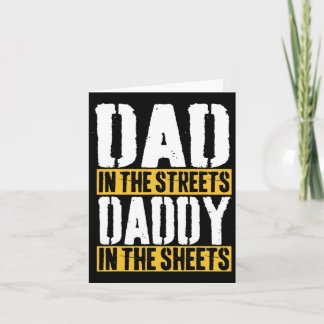 Papa op straat Papa in de lakens Vader &# s Kaart