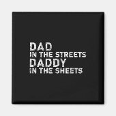 Papa op straat Papa in de lakens Vader &# s Magneet (Voorkant)