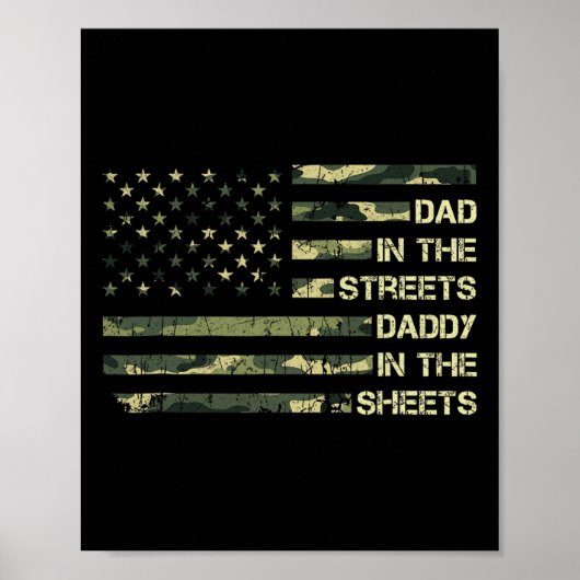 Papa op straat Papa in de lakens Vader &#; s Poster (Voorkant)