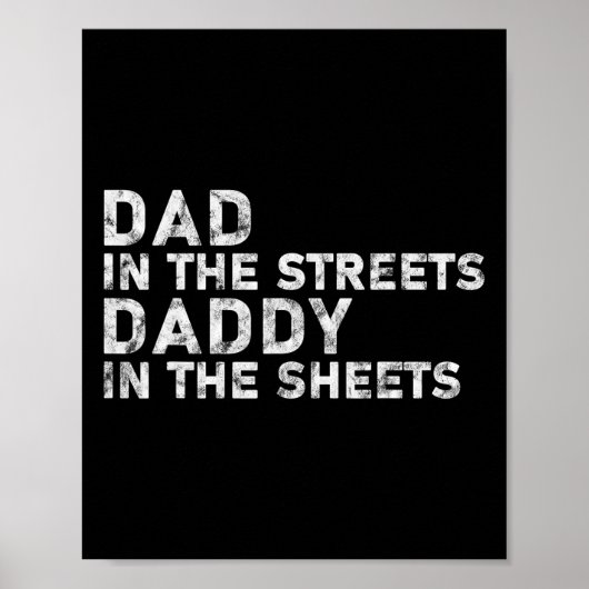 Papa op straat Papa in de lakens Vader &#; s Poster (Voorkant)