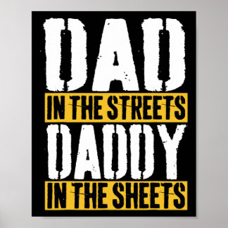 Papa op straat Papa in de lakens Vader &#; s Poster