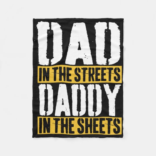 Papa Op Straat Vader Op Bed Vaderdag Fleece Deken (Voorkant)