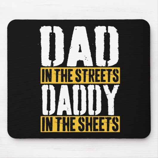 Papa Op Straat Vader Op Bed Vaderdag Muismat (Voorkant)