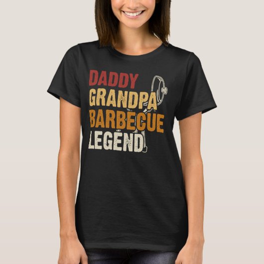 Papa Opa Barbecue Legend BBQ T-shirt (Voorkant)