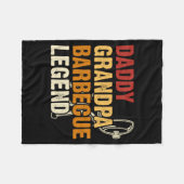 Papa Opa Barbecue Legende Bbq Grill Meester Fleece Deken (Voorkant (Horizontaal))