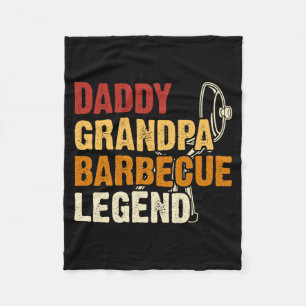 Papa Opa Barbecue Legende Bbq Grill Meester Fleece Deken