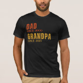 Papa Opa Gepersonaliseerd Sinds Jaar Retro Custom T-shirt (Voorkant)