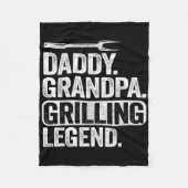 Papa opa grilling Legend Roken Vlees Funny B Fleece Deken (Voorkant)