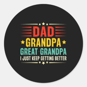  papa opa groot opa cool vaders dag ronde sticker