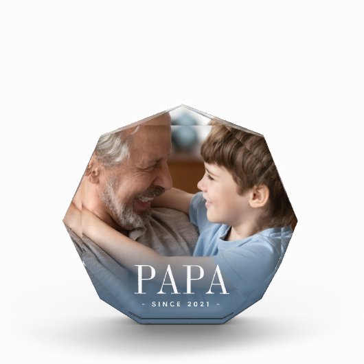 Papa opa jaar ingesteld fotoblokken (Voorkant)