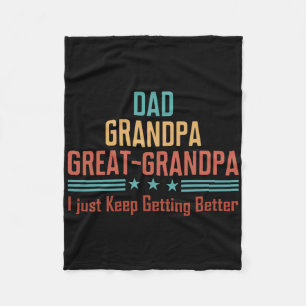 Papa Opa Opa Amerikaanse Vlag Vaderdag Fleece Deken