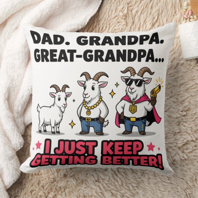 Papa Opa Opa Opa Geit Evolutie Gift Kussen (Deken)