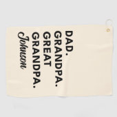 Papa Opa Opa Opa Vaders dag cadeau Golfhanddoek (Horizontaal)