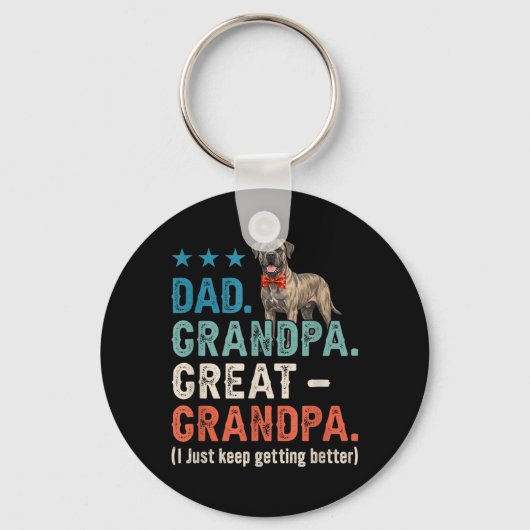 Papa Opa Opa Vaderdag Wandelstok Sleutelhanger (Voorkant)