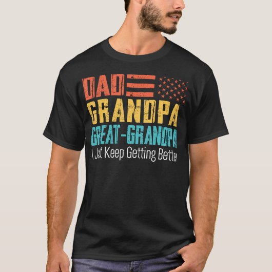Papa Opa Opa van Grootvader Funny Vader T-shirt (Voorkant)
