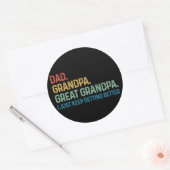 Papa Opa Oudope I Word Steeds Beter Ronde Sticker (Envelop)