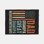 Papa Opa Overgrootvader  Fleece Deken (Voorkant (Horizontaal))