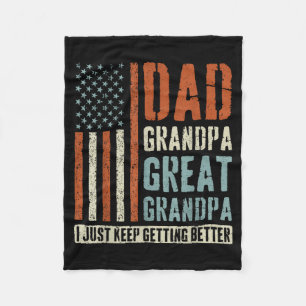 Papa Opa Overgrootvader Fleece Deken