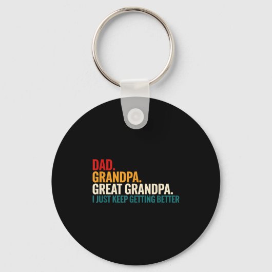 Papa Opa Overgrootvader Grappige spreuk - Papa ik Sleutelhanger (Voorkant)