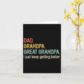 Papa Opa Overgrootvader Ik Word Steeds Beter Kaart (Gele Bloem)