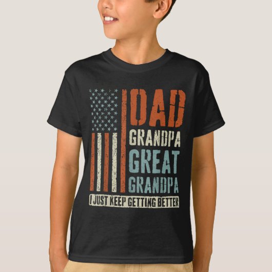 Papa Opa Overgrootvader  T-shirt (Voorkant)