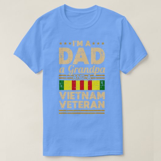 Papa Opa Vietnam Veteraan  Mannen Gift T-shirt (Design voorkant)