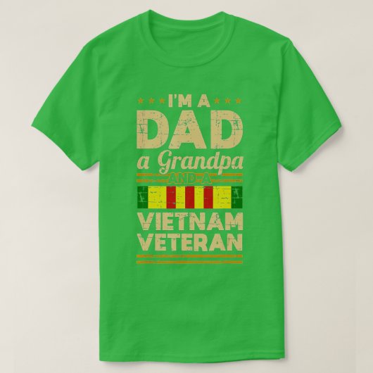 Papa Opa Vietnam Veteraan Mannen Gift T-shirt (Design voorkant)