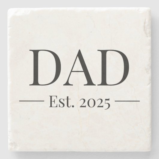 Papa Opgericht 2025 Stenen Onderzetter (Voorkant)