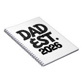 Papa Opgericht 2026 Trots Vader Sinds Notitieboek (Rechterzijde)