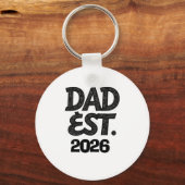 Papa Opgericht 2026 Trots Vader Sinds Sleutelhanger (Voorkant)