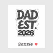 Papa Opgericht 2026 Trots Vader Sinds Sticker (Vel)