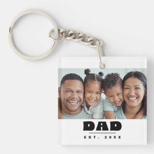 PAPA Opgericht 20XX Modern Minimaal Foto Sleutelhanger