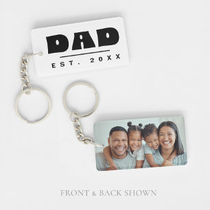 PAPA Opgericht 20XX Modern Minimalistisch Aangepas Sleutelhanger