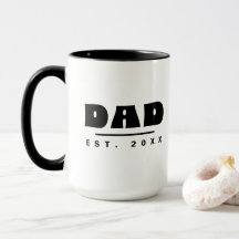 PAPA Opgericht 20XX Moderne typografie Zwart en wi