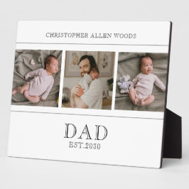 Papa Opgericht 3 Foto Papa Baby Fotoplaat