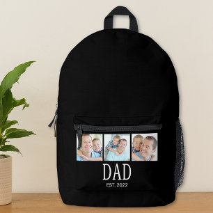 Papa Opgericht 3 Foto Zwart Bedrukte Rugzak