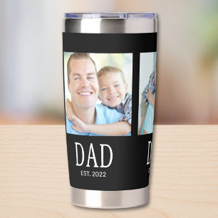 Papa Opgericht 3 Foto Zwart Geïsoleerde Drinkbeker